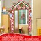 71 Inch 3 Pcs Christmas Door Decorations for Classroom Gingerbread Party Porch Banner(Red-white-brown)78.74 x 9.84 x 0.03 inches